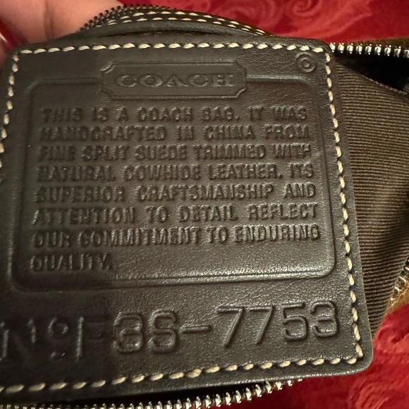 Coach #7753 Suede Leather Demi Small Shoulder Handbag 8.5”x5” - Picture 5 of 10